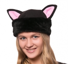 Карнавальная шапка Черная Кошка