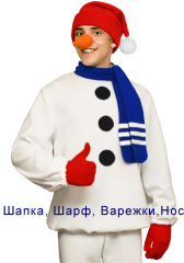 Новогодний костюм Снеговика мини