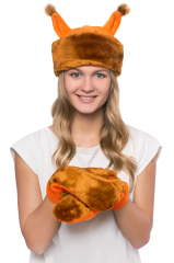 Костюм Белки мини (шапка, варежки)